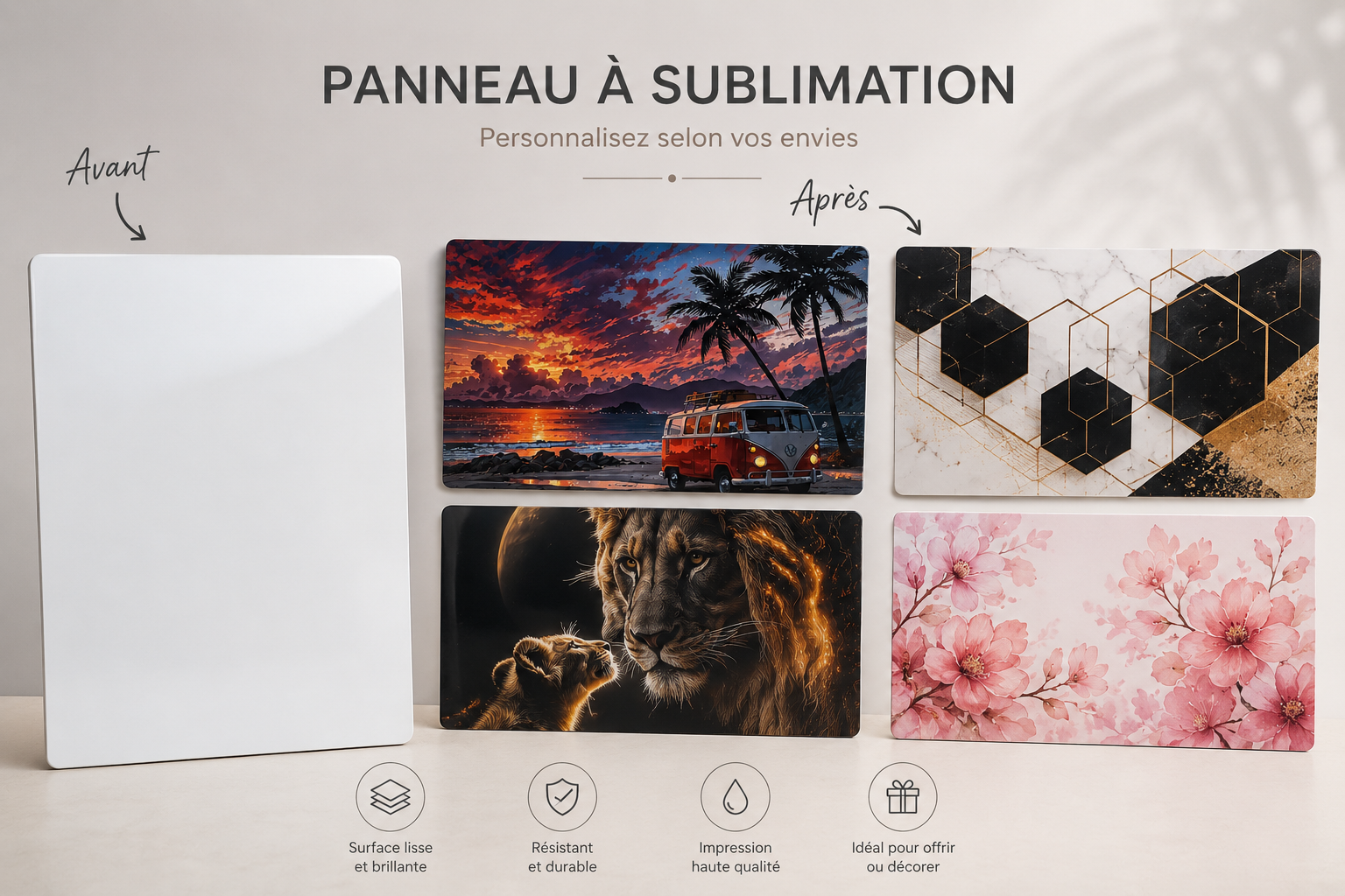 Panneaux aluminium sublimables