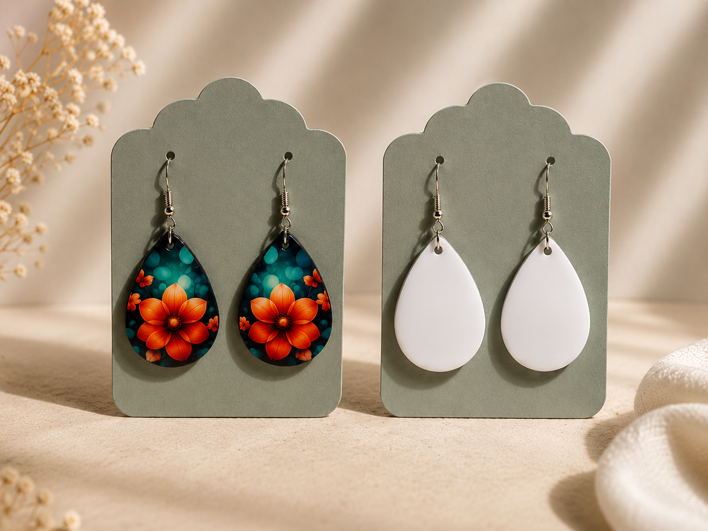 Boucles d’oreilles personnalisables recto-verso